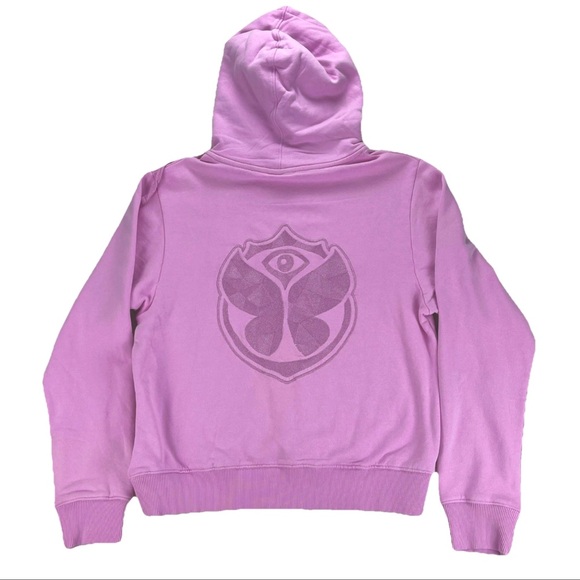 TML By Tomorrowland Women's Sweater Small Cotton Purple Graphicon Unicorn Hoodie - Picture 1 of 11
